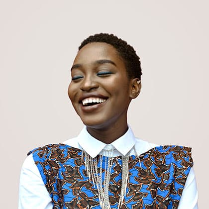 testimonial picture, person relaxed